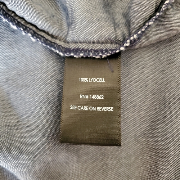 Torrid Mini Skater A-line Skirt Size 0X Chambray Denim Dark Wash with Pockets - Picture 8 of 8